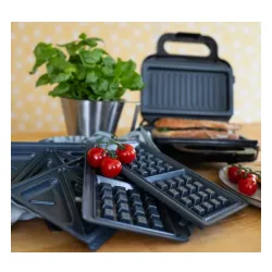 Opiekacz Kohersen Black Matt NX CERAMIC 3w1 Compact Trójkąty Gofry Panini 750W