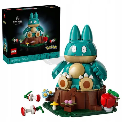 LEGO POKEMON 72150 Munchlax, zestaw klocków 18+