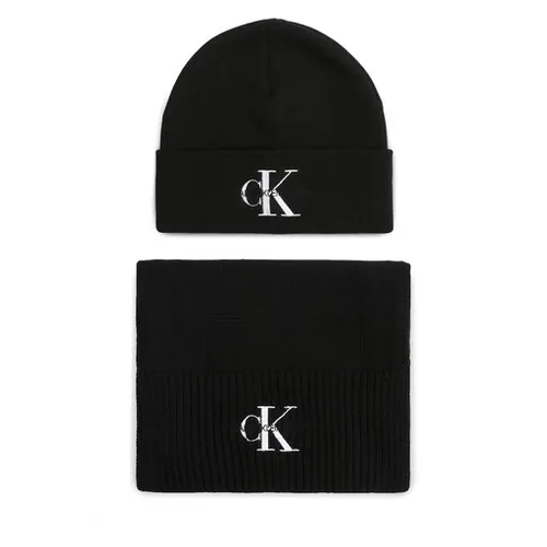 Calvin Klein Jeans Gifting Mono Beanie eșarfă și pălărie Set / eșarfă K50k511199 Negru BDS