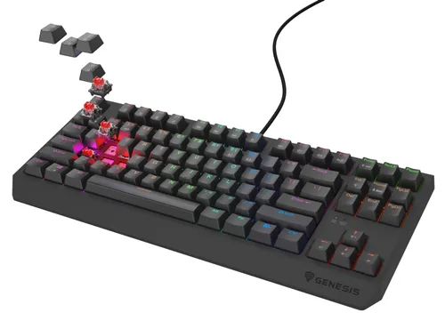 Klawiatura mechaniczna Genesis Thor 230 TKL Lite Outemu Red Czarny