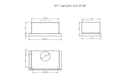 Okap Akpo WK-7 Light Glass Touch 50 Inox