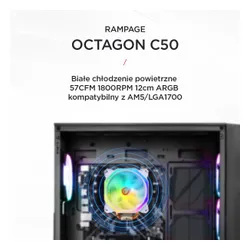Chłodzenie CPU RAMPAGE Octagon C50 ARGB