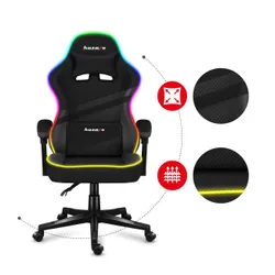 Fotel HUZARO Force 4.4 RGB Czarny