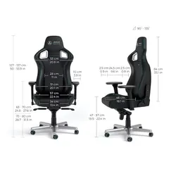 Fotel Noblechairs EPIC Mercedes-AMG Petronas F1 Team Gamingowy do 120kg Skóra ECO High Tech Czarny