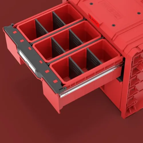 Skrzynka narzędziowa QBRICK System PRO Cart 2.0 Plus Drawer 2 Red Ultra HD Custom