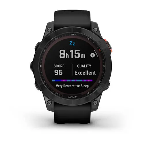 Смарт-часы Garmin FENIX 7 Solar серый с черным ремешком (010-02540-11)