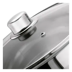 Garnek prosty ze stali nierdzewnej z pokrywką Tadar 29 litrów