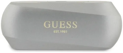Słuchawki douszne GUESS Elongated Metalic Printed Logo Ciemnoszary