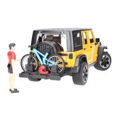 Машинка Bruder Jeep Wrangler Unlimited Rubicon z rowerem górskim i figurką kolarza (02543)