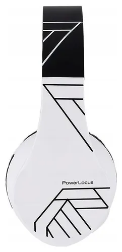 Słuchawki PowerLocus P2 bezprzewodowe Bluetooth/microSD/radio FM czarno-białe