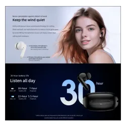 Słuchawki bezprzewodowe QCY T13 ANC2 Dokanałowe Bluetooth 5.3 Niebieski
