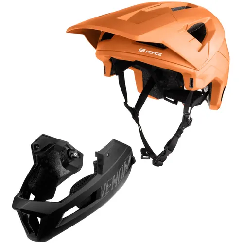 Kask rowerowy dla dorosłych full face Force Venom z odpinaną szczęką