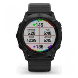 Смарт-часы Garmin fenix 6X Pro черные с черным ремешком (010-02157-01)