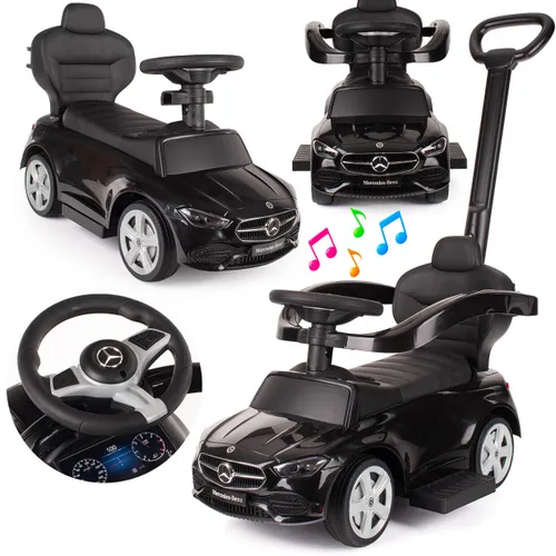 Jeździk Mercedes 4w1 chodzik, pchacz c-class 63 amg, jeździdełko dla dzieci, autko