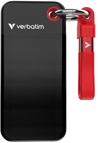 Dysk VERBATIM Pocket 512GB SSD Czarno-czerwony
