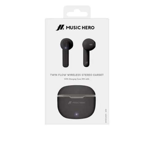 Słuchawki bezprzewodowe SBS Twin Flow Wireless TWS Earphones Douszne Bluetooth 5.0 Czarny