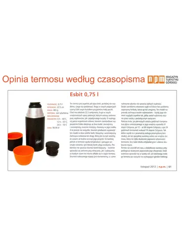 Termos na napoje Esbit Vacuum 0,5L - black