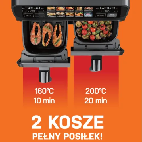 Air Fryer Frytkownica beztłuszczowa GÖTZE & JENSEN AF720K Dual