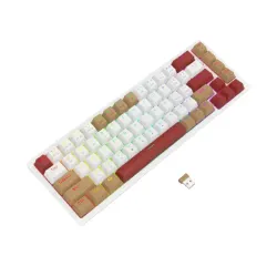 Klawiatura mechaniczna Redragon Rammus K677 Pro Brown Switch Biało-brązowy