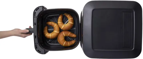 Air Fryer Frytkownica beztłuszczowa HISENSE HAF2100DCD 7.7l z 10 automatycznymi programami i okienkiem do obserwacji postępów gotowania