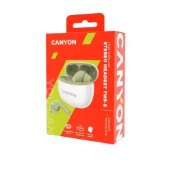 Słuchawki bezprzewodowe Canyon TWS-5 Dokanałowe Bluetooth 5.2 Zielony