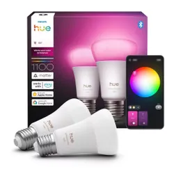 Inteligenta żarówka LED PHILIPS HUE 929003853502 8.1W E27 Bluetooth, Zigbee (2 szt.)