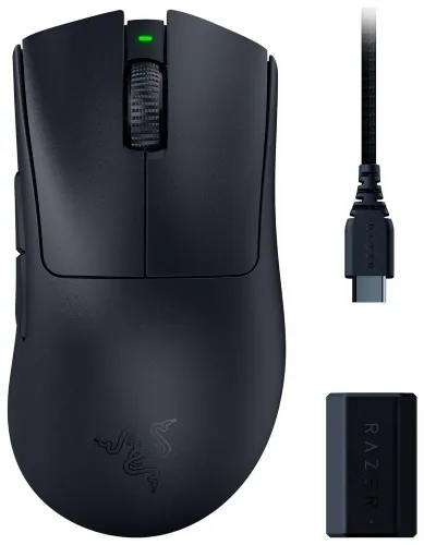 Myszka gamingowa Razer DeathAdder V3 Pro + HyperPolling Dongle bezprzewodowa 30000 dpi optyczna czarna