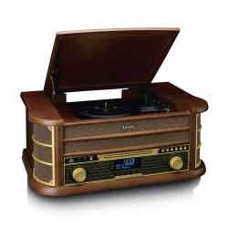 Gramofon Lenco TCD-3571MY Półautomatyczny Napęd paskowy Przedwzmacniacz Bluetooth Brązowy