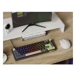 Klawiatura ROYAL KLUDGE R65 RGB Chartreuse Switch Czarno-brązowy