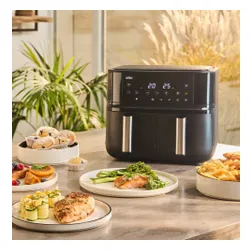 Air Fryer Frytkownica beztłuszczowa BRAUN TD3030.IBK 8l z podwójnym koszem 8 automatycznych programów