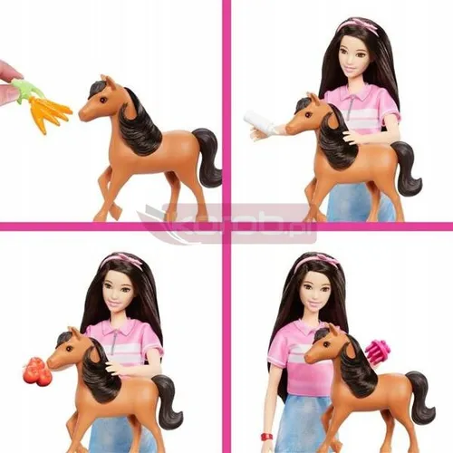 LALKA BARBIE Renee Opieka nad kucykiem zestaw z serialu "Zagadki Barbie" HXJ40