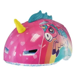 Kask rowerowy RASKULLZ Unicorn 3D Wielokolorowy dla Dzieci (rozmiar XS)