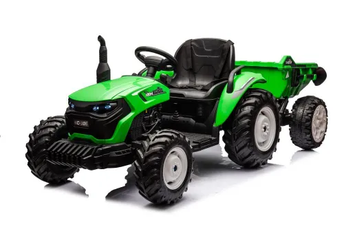 Traktor Na Akumulator Dla Dziecka Hc-306 24V 2X95W Przyczepa Eva LED Pilot