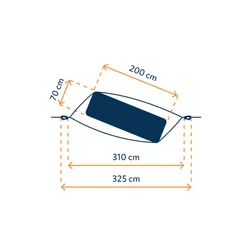 Hamak turystyczny Ticket To The Moon Mat navy blue