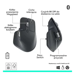 Myszka Logitech MX Master 3S Bluetooth Edition Grafitowy