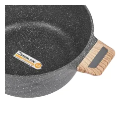 Garnek granitowy typu stone z pokrywką Konighoffer Fegato 6,2 l