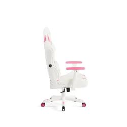 Fotel Diablo Chairs X-Ray 2.0 Small do 90kg Skóra ECO Biało-różowy