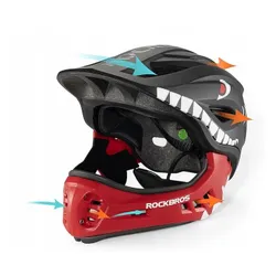 Kask rowerowy dziecięcy fullface szczękowy 2w1 odpinana szczęka rozmiar "S"