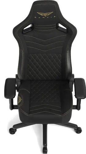 Fotel GAMVIS Elite 2.0 Pro XL Tkanina Czarny (złote elementy)