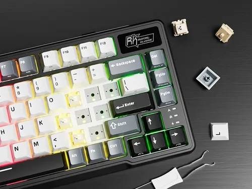 Klawiatura ROYAL KLUDGE L75 Knight Black Beige Switch