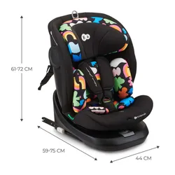 Fotelik samochodowy KINDERKRAFT I-Grow I-Size Happy shapes 40-150 cm (0-36 kg) Wielokolorowy