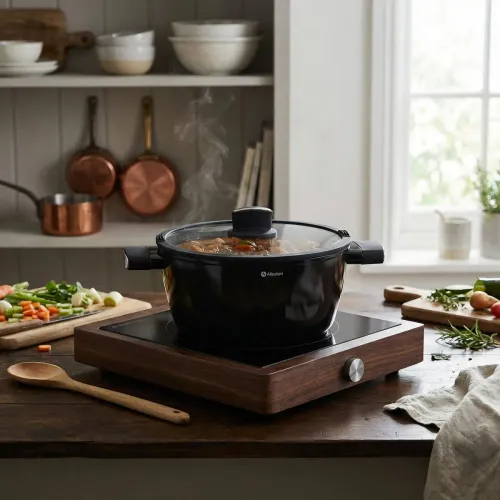 Garnek z pokrywką ILAG ULTIMATE MONDEX ALLESKEN VALERIAN 6,7 l czarny