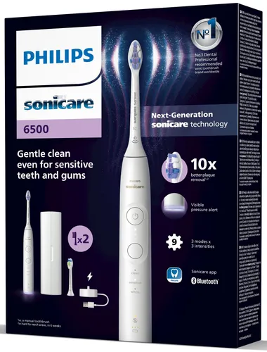 Szczoteczka soniczna PHILIPS Sonicare 6500 HX7410/02 Biały