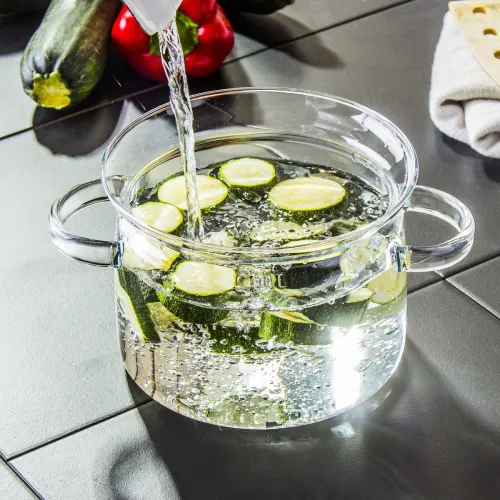 Garnek szklany żaroodporny z pokrywką SIMAX NYKO 2 l