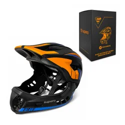 Kask rowerowy dziecięcy, szczękowy, na rower, hulajnogę, SUPERO, S