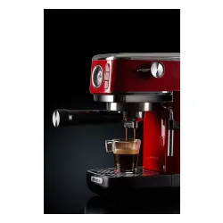 ARIETE Perfetto Slim Manometro Moderna 1381/33 1300 W czerwony - ekspres do kawy ciśnieniowy
