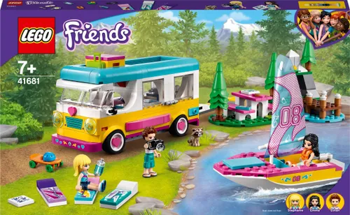 LEGO Friends orman kampı minibüsü ve yelkenli (41681)