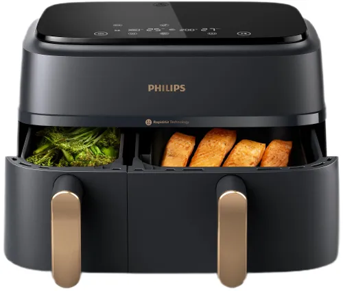 Air Fryer Frytkownica beztłuszczowa PHILIPS Ovi Dual Basket NA352/00 9l z podwójnym koszem ponad 1000 przepisów
