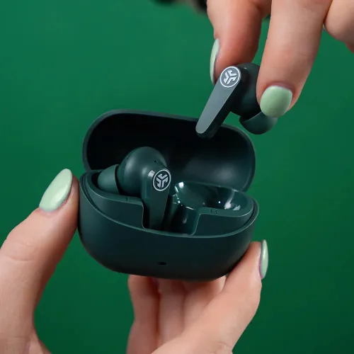 Słuchawki bezprzewodowe JLab GO Pods ANC Dokanałowe Bluetooth 5.4 Zielony
