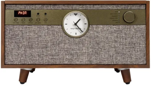 Gramofon Victrola Century Signature+ 6-in-1 VTA-835SB-WLN-INT Manualny Napęd paskowy Bluetooth CD Kaseta Orzech